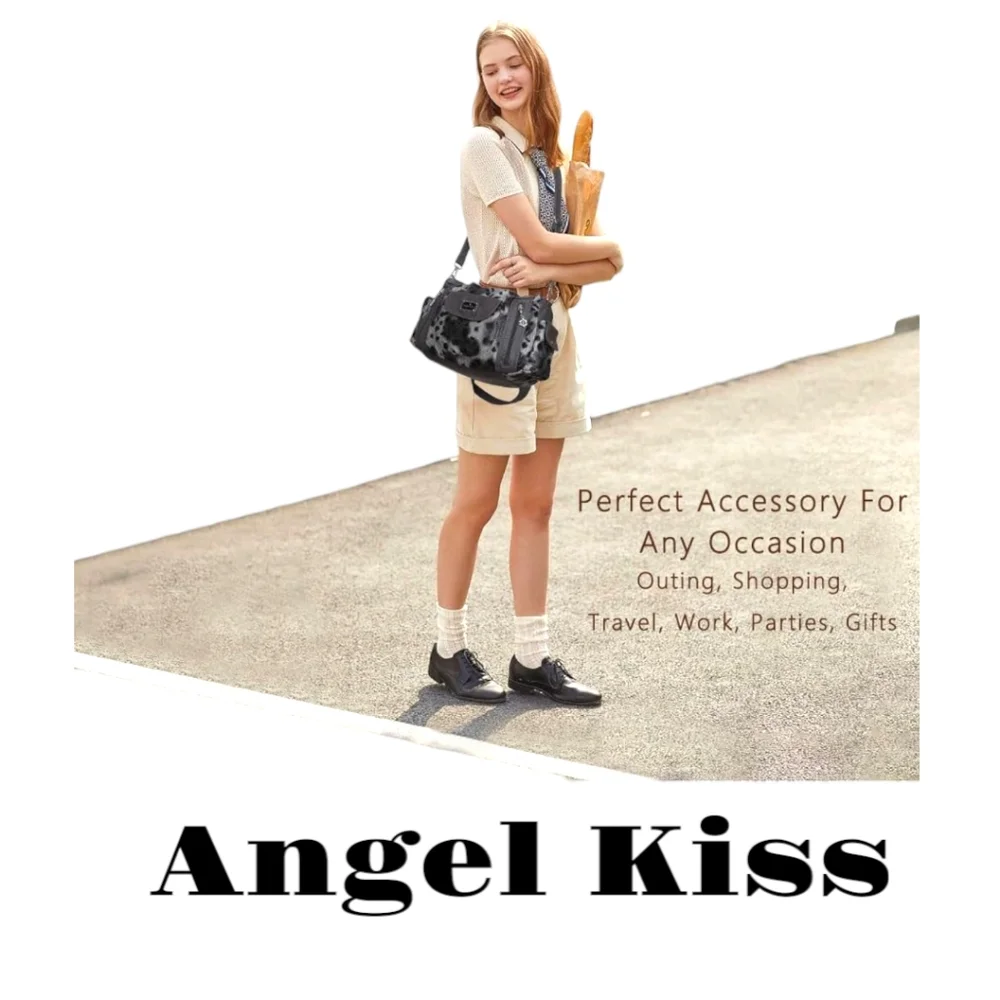 ANGEL KISS Leopard Large Vegan Leather Spacious Crossbody Shoulder Hobo Bag. - Picture 8 of 10